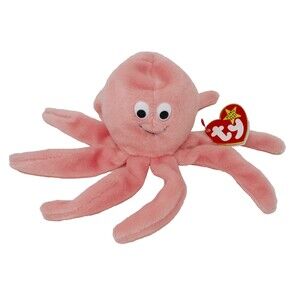 Ty Beanie Baby Inky The Octopus November 29, 1994 Plush Stuffed Animal #4028